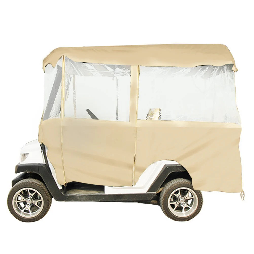 VEVOR Golf Cart Enclosure, 4-Person Golf Cart Cover, 4-Sided Fairway Deluxe, 300D Waterproof Driving Enclosure with Transparent Windows, Fit for EZGO, Club Car, Yamaha Cart (Roof up to 78.7''L)