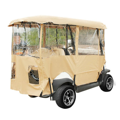 VEVOR Golf Cart Enclosure, 4-Person Golf Cart Cover, 4-Sided Fairway Deluxe, 300D Waterproof Driving Enclosure with Transparent Windows, Fit for EZGO, Club Car, Yamaha Cart (Roof up to 78.7''L)